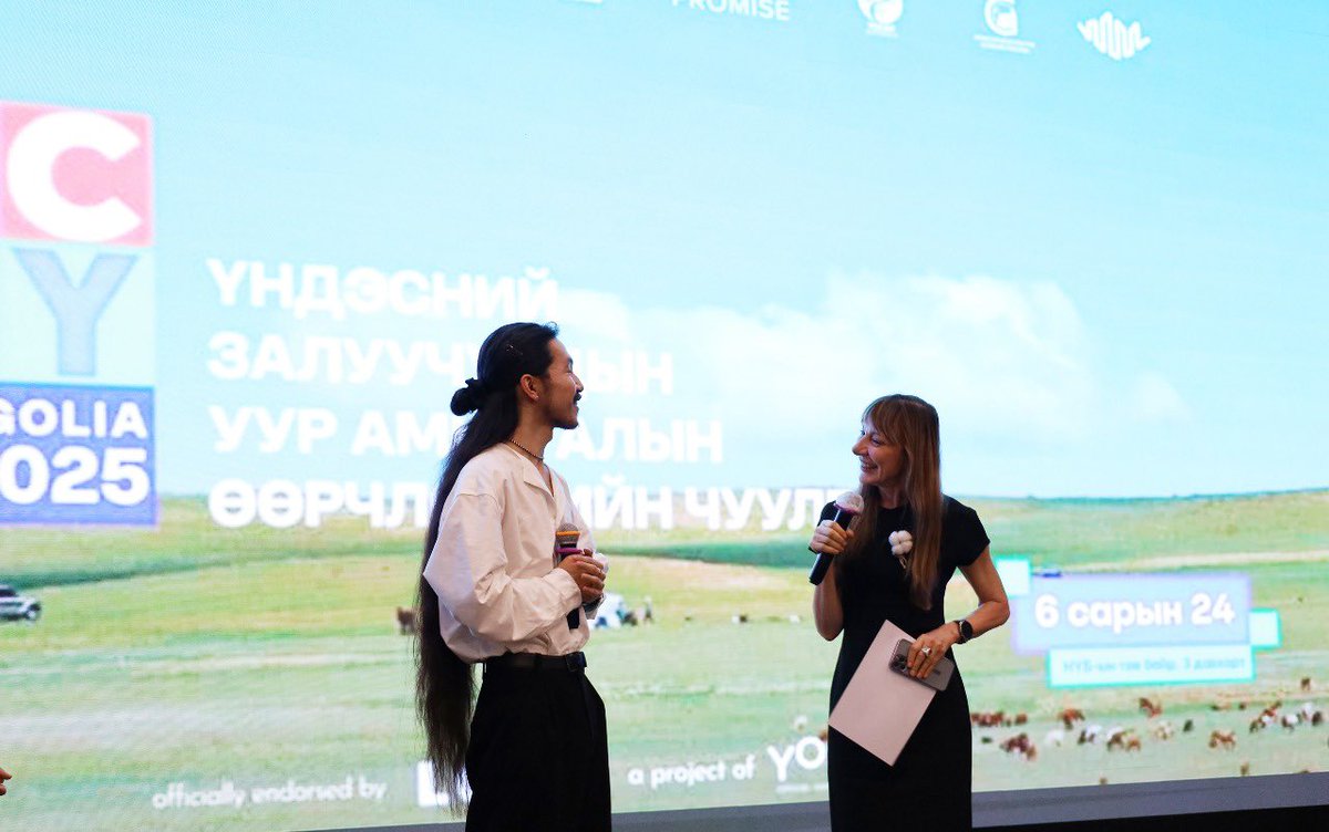 What an energizing moment to speak with #Mongolia's youth at #LCOYMongolia2025! Youth are not just the future but they are leading today. From bold ideas to lived experience, your voices are shaping climate action. UNDP is proud to stand with you on the road to #COP30 and beyond.
