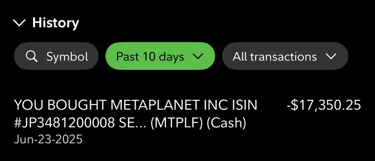 Just invested $17,000 into #MTPLF METAPLANET today at $11.65. They called me crazy when I dropped $12,500 at $3.66 now I’m up 300%. Inner circle got it first🚀