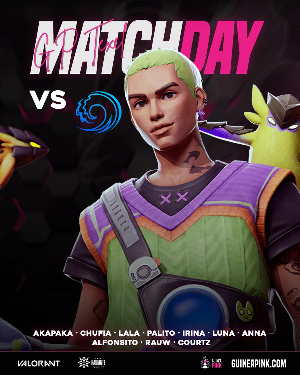 Guinea Pink 🏳️🌈 (@guineapinkclub) on Twitter photo 👑MATCH DAY #LigaRadianteFemale2 de <a href="/TormentaVALes/">Circuito Tormenta | VALORANT</a> (BO2)👑
Ayer nuestras chicas de #GPTexel dejaron claro que vienen con ganas. BO2 que acaba 1-1 y muchas cosas buenas por delante💥
Hoy se juega otra vez. Hoy seguimos creciendo. Con todo equipazo, estamos con vosotras💜
💻 19h 👑MATCH DAY #LigaRadianteFemale2 de <a href="/TormentaVALes/">Circuito Tormenta | VALORANT</a> (BO2)👑
Ayer nuestras chicas de #GPTexel dejaron claro que vienen con ganas. BO2 que acaba 1-1 y muchas cosas buenas por delante💥
Hoy se juega otra vez. Hoy seguimos creciendo. Con todo equipazo, estamos con vosotras💜
💻 19h