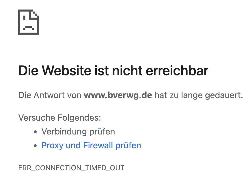 Die Webseite des Bundesverwaltungsgerichts hält die Aufmerksamkeit nicht aus. 
Ach, Leute. #compact