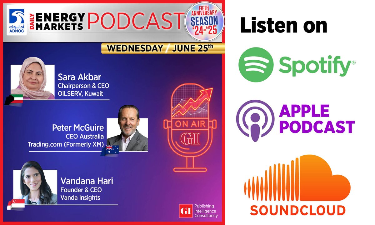 gulf_intel's tweet photo. Markets Stay Calm Amid Missiles and Oil Price Drops
Listen and subscribe via the links below 👇
Spotify: https://t.co/x9geVixpwG
SoundCloud: https://t.co/uSfD2II2bu
Apple: https://t.co/p6FSKbHFE6

@mehmetogutcuu @ShujaAsif @geopoconsult @yesar
@MeesEnergy https://t.co/l0qx7bkjMd