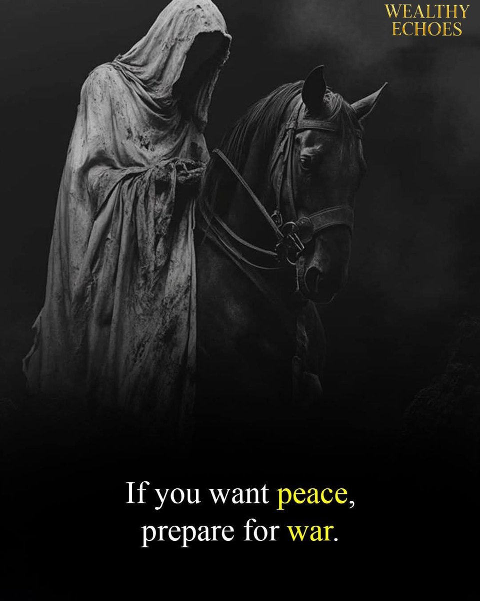 whealthyEchoes's tweet photo. If you want peace 🕊️ 
Prepare for war⚔️
#war
#IranIsraelConflict 
#ceasefire 
#الضربة_الامريكية 
# https://t.co/dH3SnbqovS