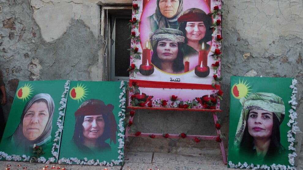 In Kobani, women lit candles to remember Zahra, Amina, and Hebun, who were killed in the Halanj massacre. They said their fight for freedom and the women’s revolution will continue, no matter the challenges from the Turkish occupation.