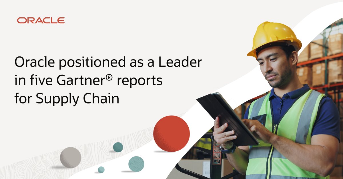 neil_munslow's tweet photo. With AI-driven solutions that span every area of supply chain operations, @Oracle Fusion Cloud SCM continues to set the standard for #SaaS supply chain technology! 

Learn why Oracle was recognized as a Leader in five separate reports #oracle #saas #scm

https://t.co/Jh5QBs22Zm https://t.co/QR3e4KUB7m