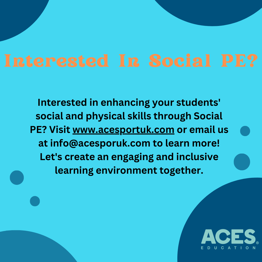 ACESport_UK's tweet photo. PE is more than fitness! πββοΈπ¬
At ACES, our Social PE lessons build teamwork, friendships & confidence through group games and activities. πͺπ€
Learn more π https://t.co/oz0bpdaxEm
#SocialPE #ACESeducation #Teamwork #PEwithPurpose https://t.co/wWkwDQU0WS