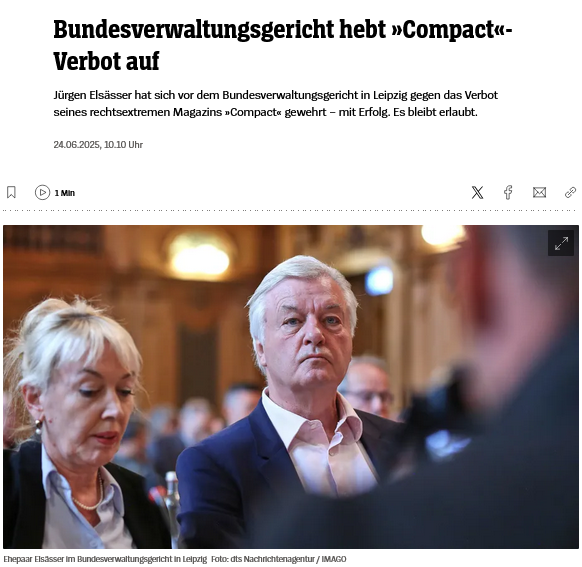 GuntramPross's tweet photo. Nancy Faeser hat antidemokratische Maßnahmen angewendet, um die Meinungsfreiheit zu bekämpfen. Das hat das Bundesverwaltungsgericht mit seinem Urteil zu #Compact bestätigt.
Dass es solch ein Urteil überhaupt benötigt, zeigt, wie sehr die Meinungsfreiheit in Gefahr ist - und zwar ausschließlich wegen der totalitären Maßnahmen der Altparteien.
