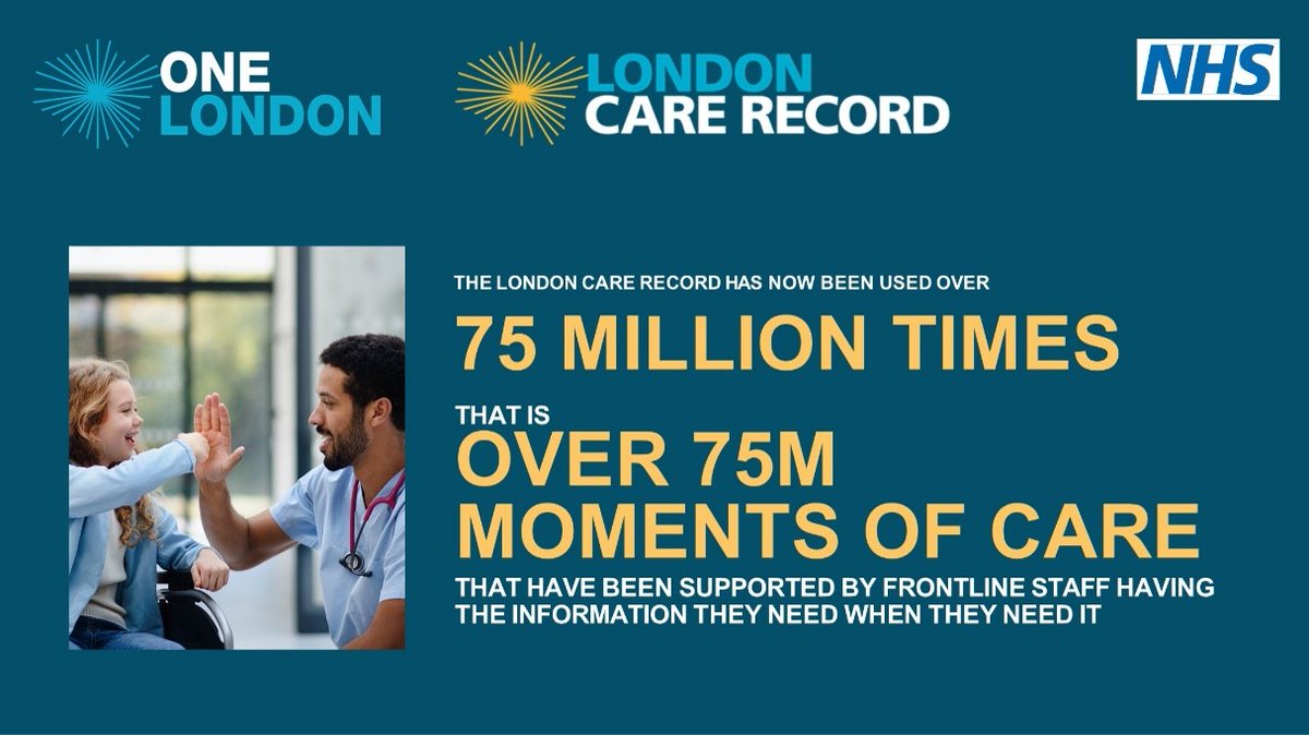 OneLondon (@onelondon4) on Twitter photo Great news that the #LondonCareRecord has now been used over 75 million times!
Here Juliet Butler from <a href="/K_and_R_NHS/">Kingston and Richmond NHS Foundation Trust</a> explains how it is supporting her to provide the best possible care for patients as quickly as possible: bit.ly/4kY07cN Great news that the #LondonCareRecord has now been used over 75 million times!
Here Juliet Butler from <a href="/K_and_R_NHS/">Kingston and Richmond NHS Foundation Trust</a> explains how it is supporting her to provide the best possible care for patients as quickly as possible: bit.ly/4kY07cN