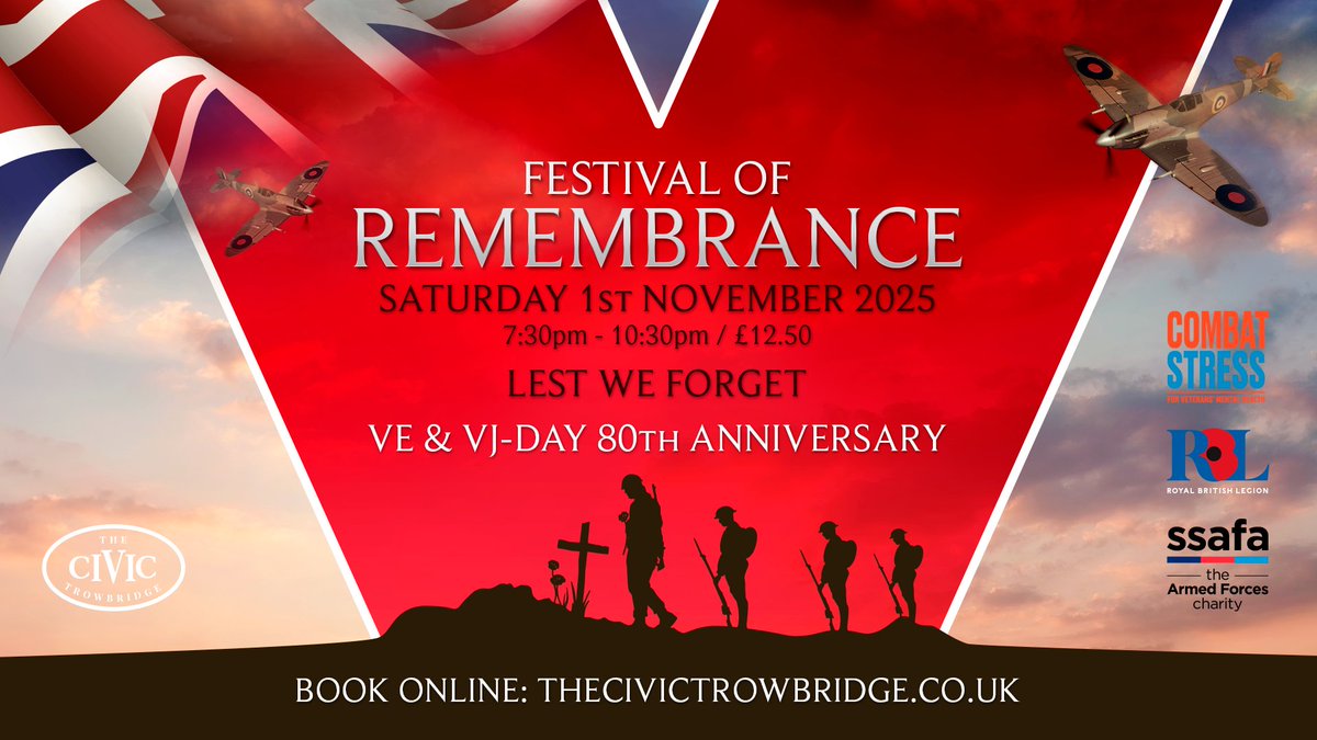 Festival of Remembrance - 1 Nov 2025, 7:30pm 🎖️

Join us in honouring the 80th anniversary of VE &amp; VJ Day with speeches, moments of silence, and live performances. After the service, there’ll be ‘party of celebration’.

👉 Tickets: tinyurl.com/sj7wy36b

#VEDay80 #VJDay80