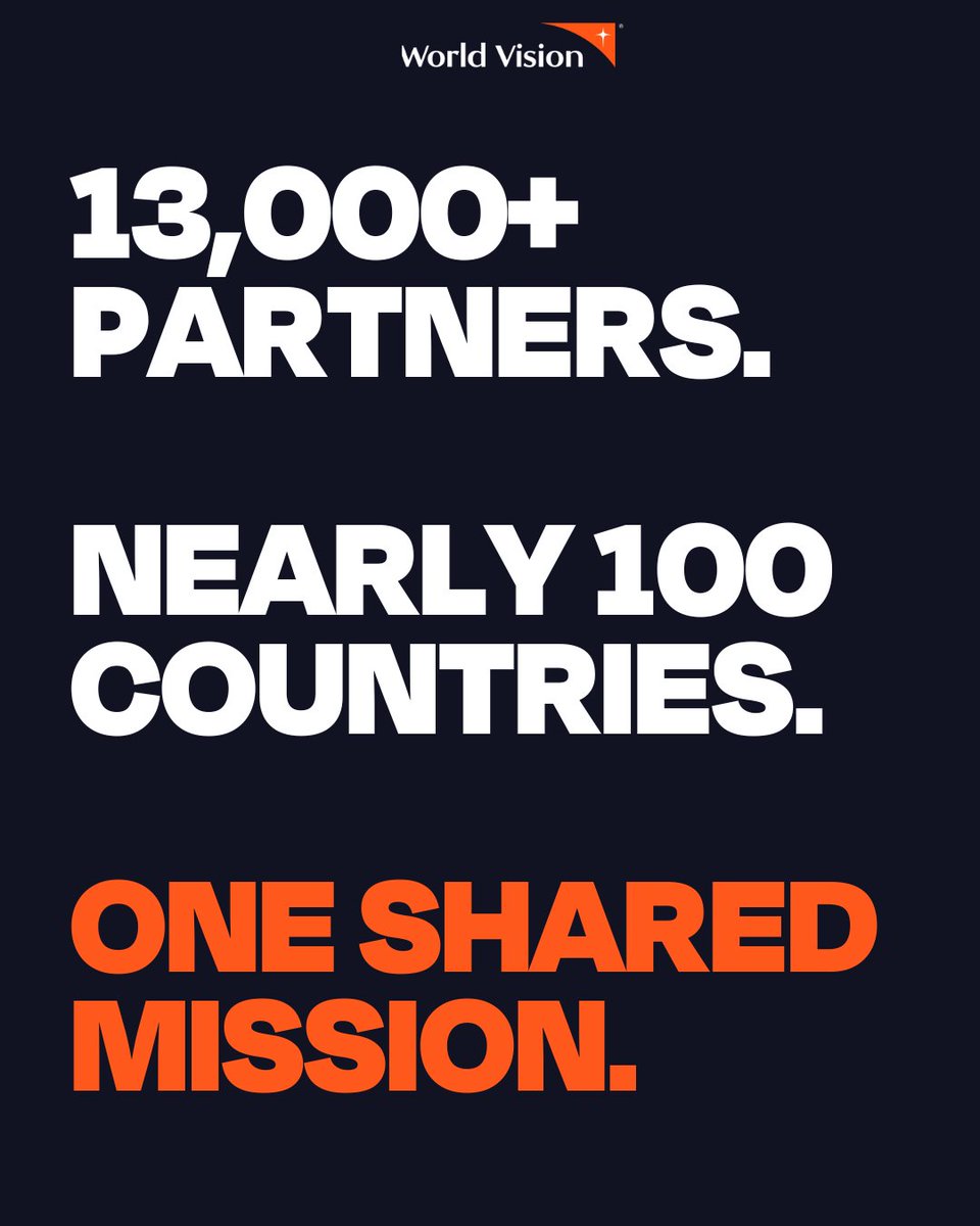 WorldVision's tweet photo. In nearly 100 countries, we partner with global institutions, local churches, and grassroots groups for lasting change. Explore how we partner: https://t.co/EqbpiKYAJ8 https://t.co/4q58IAUQlz