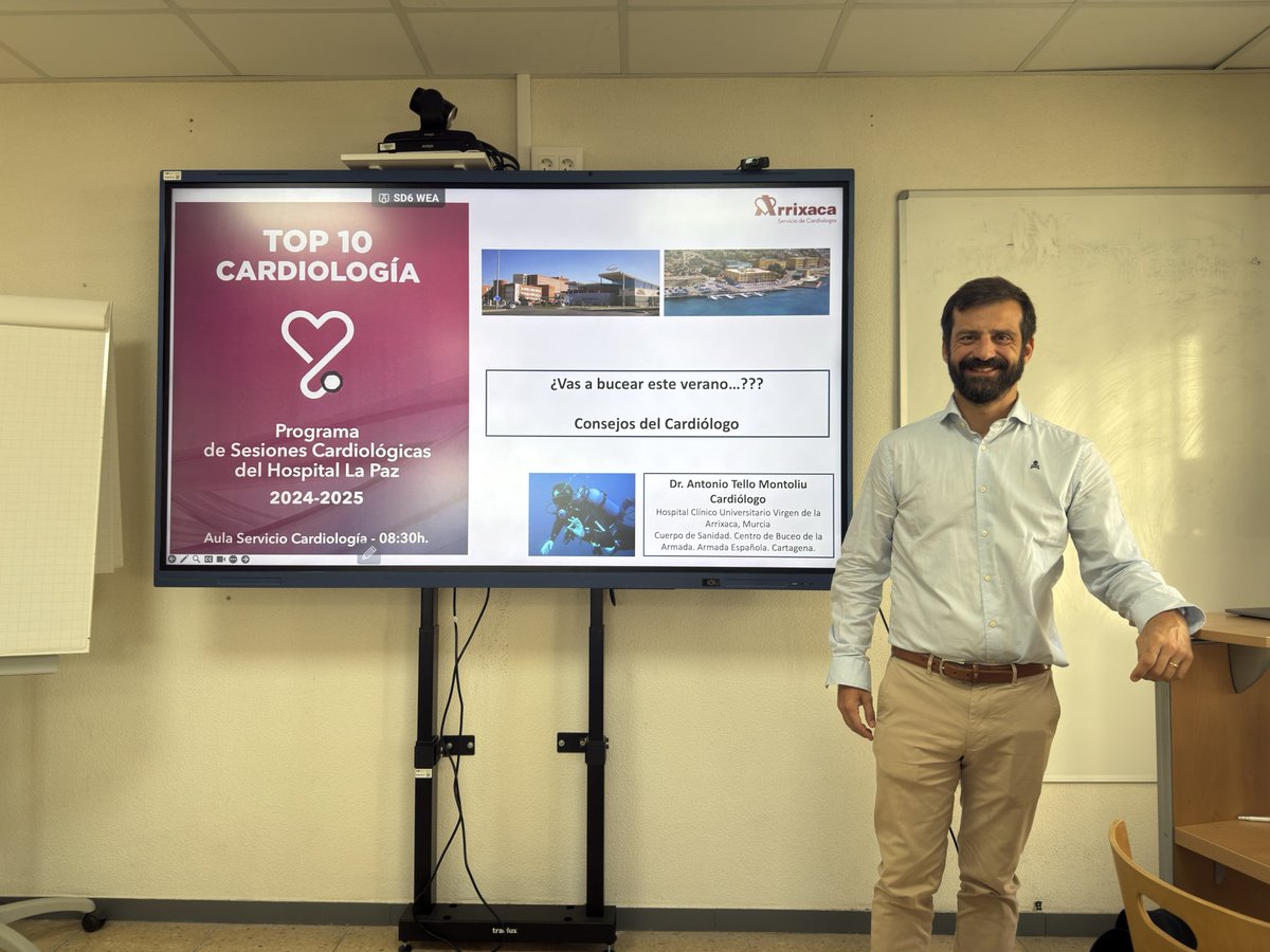 Guillermo Galeote (@hemodin90) on Twitter photo <a href="/CardiologiaLa/">CardiologiaLaPaz</a> <a href="/JuradoRomanAl/">Alfonso Jurado-Román</a> Hoy el gran Dr Tello cardiólogo de la Arrixaca y de la Armada,nos ha dado una interesantísima sesión sobre BUCEO y CORAZÓN <a href="/CardiologiaLa/">CardiologiaLaPaz</a> <a href="/JuradoRomanAl/">Alfonso Jurado-Román</a> Hoy el gran Dr Tello cardiólogo de la Arrixaca y de la Armada,nos ha dado una interesantísima sesión sobre BUCEO y CORAZÓN