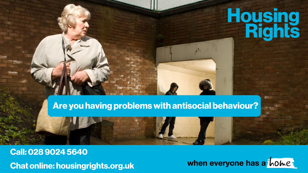 Our helpline has received calls from tenants struggling with antisocial behaviour.

It can be frustrating to have problems with your neighbours. If you’re experiencing antisocial behaviour, you can get help.

Call: 028 9024 5640
Visit: housingrights.org.uk/housing-advice…