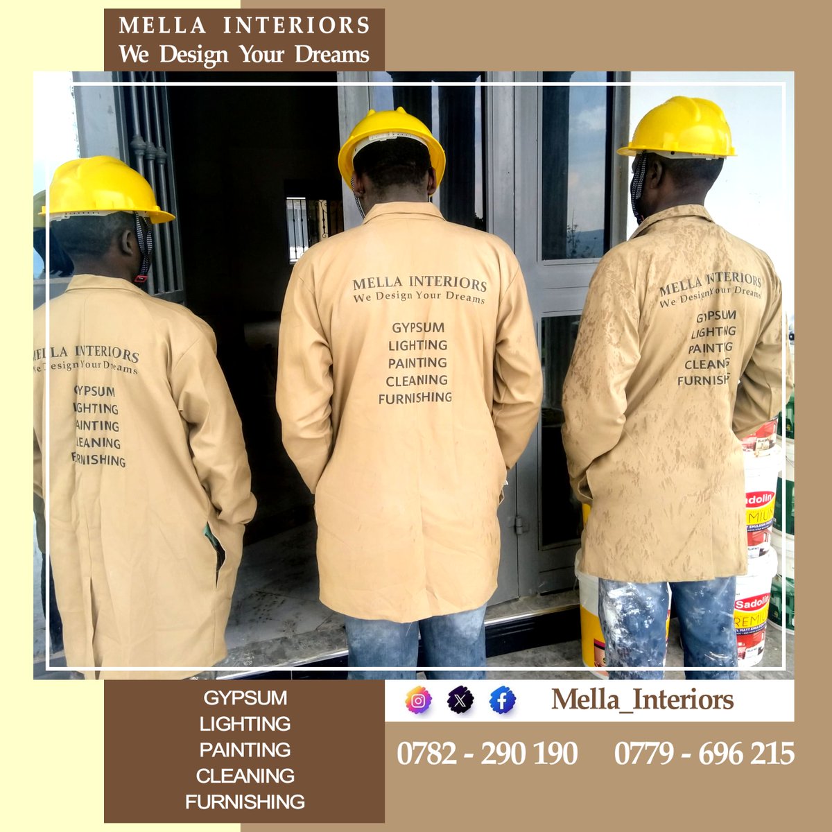 OmutakaW's tweet photo. Looking to upgrade your space?
@Mella_Interiors has you covered; from gypsum ceilings to lighting, painting, cleaning, and more.

And yes, they are giving you FREE consultation all June 2025!
Call 0782-290190 or 0779-696215 or find them on Facebook and Instagram. Details below. https://t.co/993CnWlcka