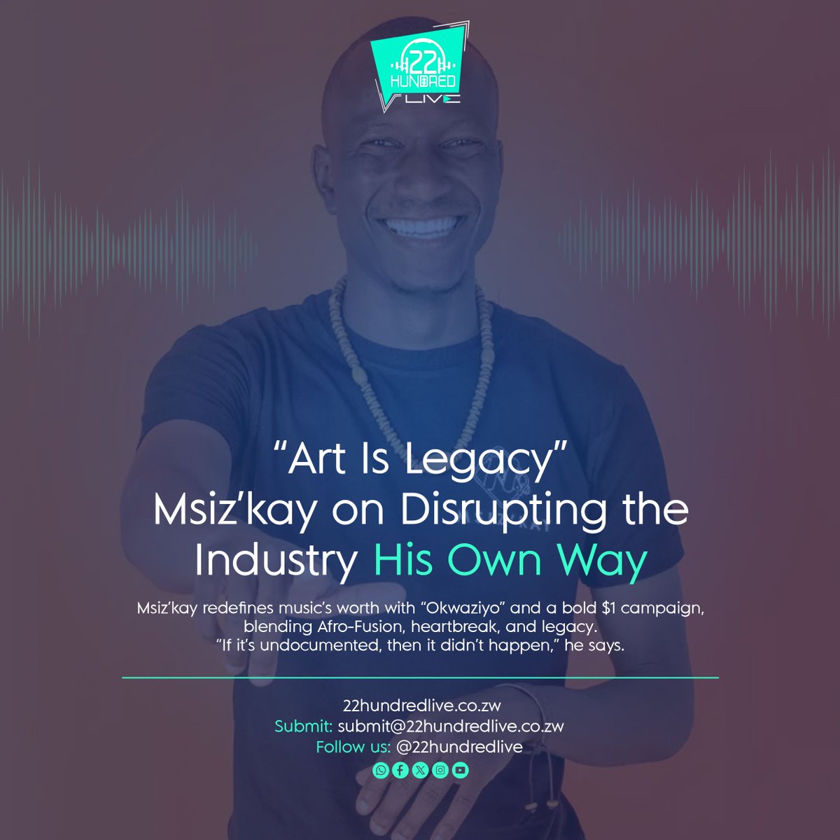 22hundredlive's tweet photo. @Msizkay
“Art Is Legacy” – Msiz’kay on Disrupting the Industry His Own Way
https://t.co/FHlQxRg12Z
#2200live https://t.co/hQKoVnKuLo