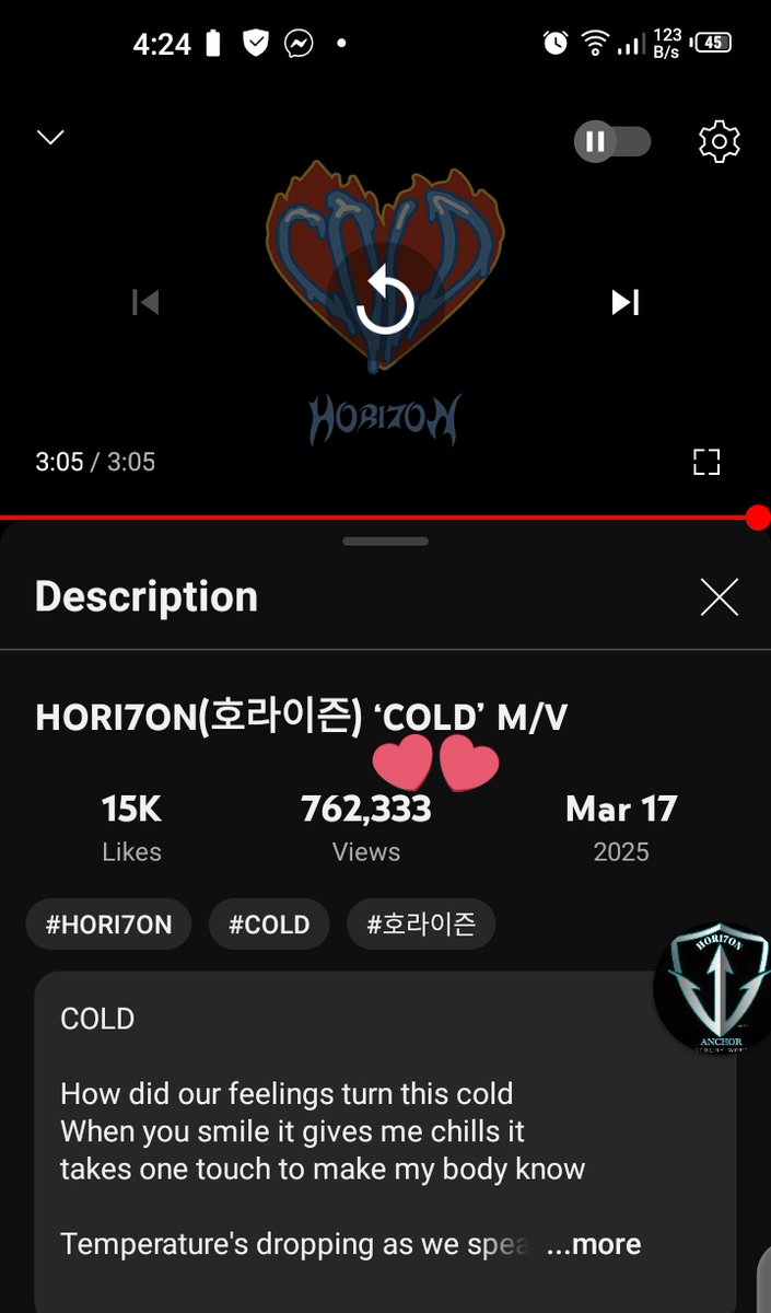 +
In return, AHOF  fans will stream HORI7ON song - COLD on YOUTUBE and SPOTIFY starting June 24.

YT: youtu.be/6lKNuvZK2oA?si…

Spotify: open.spotify.com/track/3mlJxXgr…

Please reply/qrt to this post with your proof &amp; #AHOFxHORI7ON. Make sure to put date and time in your screenshot proof.