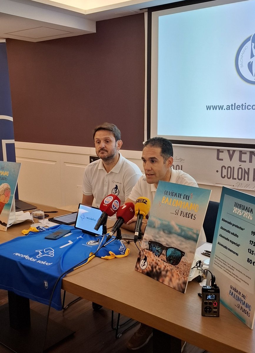 Valladolid es deporte (@valladolidesdxt) on Twitter photo Se presenta la Campaña de Abonados 25-26 del <a href="/atlvalladolid/">Recoletas Atlético Valladolid</a> bajo el slogan "olvídate del Balonmano... si puedes". Hay un pequeño (10€) incremento en el abono. Se presenta la Campaña de Abonados 25-26 del <a href="/atlvalladolid/">Recoletas Atlético Valladolid</a> bajo el slogan "olvídate del Balonmano... si puedes". Hay un pequeño (10€) incremento en el abono.