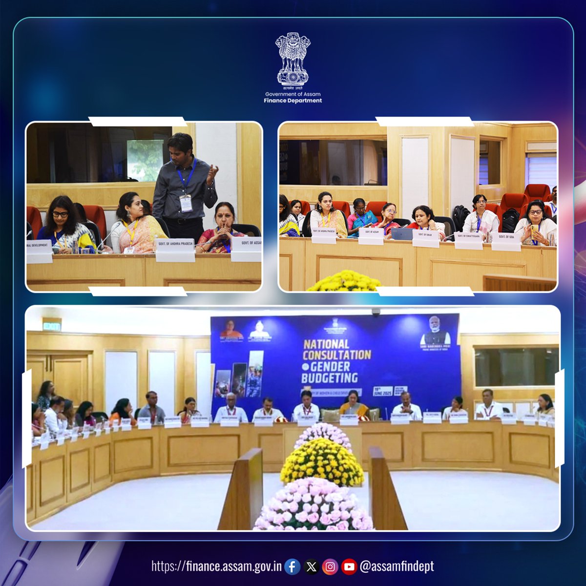 AssamFinDept's tweet image. Assam showcased its unique practices in #GenderBudgeting at the National Consultation on Gender Budgeting organised by the Ministry of Women & Child Development in New Delhi. Smt. Hiramoni Barman presented Assam's initiatives during the last several years.
#InclusiveBudget