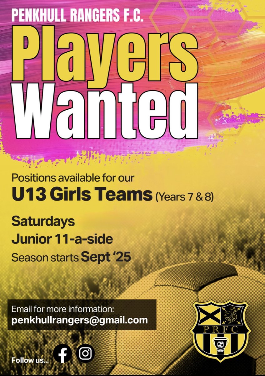 PLAYERS WANTED! PENKHULL RANGERS GIRLS U13

#ThistleyHoughAcademy
#CreativeEducationTrust