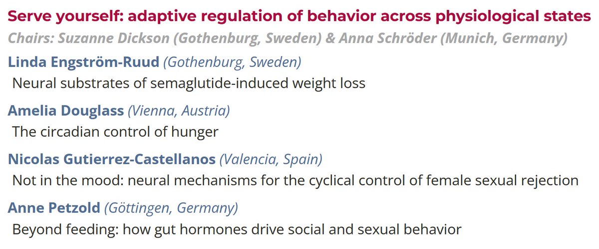 anna_schroed's tweet image. Heading to EBBS? (ebbs2025.azuleon.org) Don’t miss our session (co-chaired w/Suzanne Dickson) on how physiological states shape behavior. We have a fantastic lineup of speakers (@linda_ruud, @AmeliaMDouglass, Nicolas Gutierrez-Castellanos, @neuroadept). See you in Bordeaux! 🍷