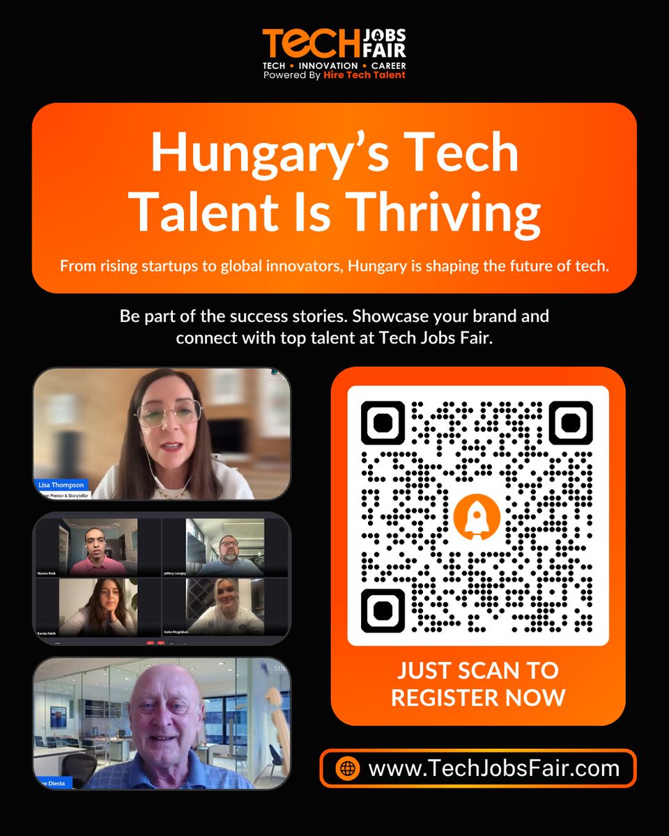 techjobsfair's tweet image. 🇭🇺 Hungary’s tech talent is driving innovation across Europe — and #TechJobsFair is your chance to connect with it.

From startups to global success stories, the energy is real.

🎯 Showcase your brand today: techjobsfair.com/budapest/

#HungaryTech #TechTalent #SuccessStories