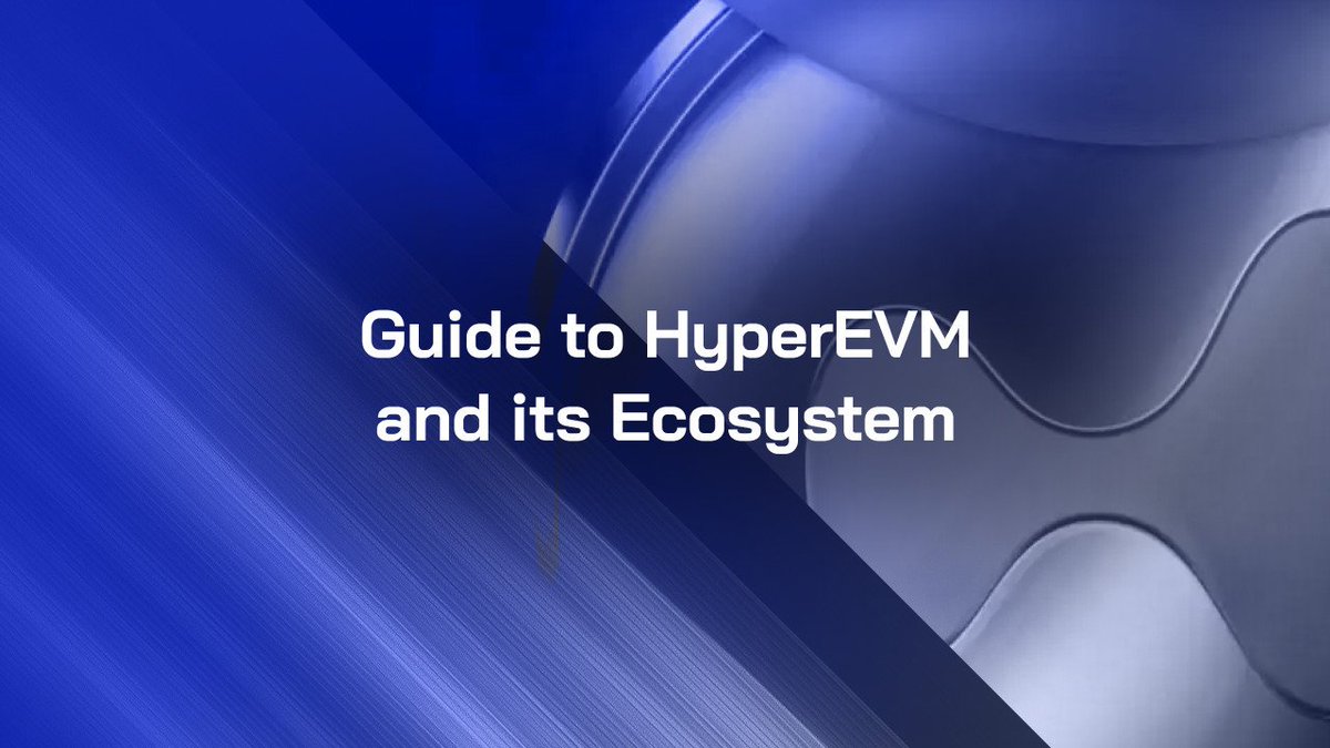 QuillAudits | Web3 Security 🥷 (@quillaudits_ai) on Twitter photo HyperEVM is the EVM layer of <a href="/HyperliquidX/">Hyperliquid</a>, sharing the same security through HyperBFT, a secure and fast consensus model.
With 100+ dApps already live and growing at a rapid rate. It is almost time for developers to deep dive and be a part of this amazing ecosystem.
Here’s HyperEVM is the EVM layer of <a href="/HyperliquidX/">Hyperliquid</a>, sharing the same security through HyperBFT, a secure and fast consensus model.
With 100+ dApps already live and growing at a rapid rate. It is almost time for developers to deep dive and be a part of this amazing ecosystem.
Here’s