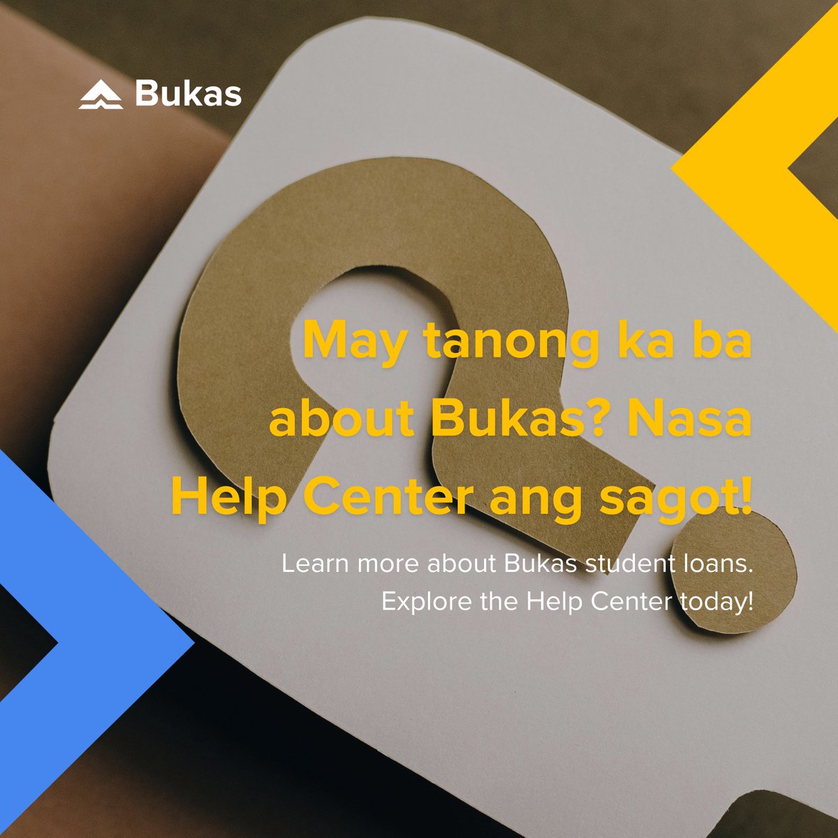 Mapa-requirements, application process o payment instructions, nasa Bukas Help Center 'yan! 🙌🏻

Get answers to your Bukas-related questions here: bukas.ph/help-center/

#SayoAngBukas #MoreThanJustALoan