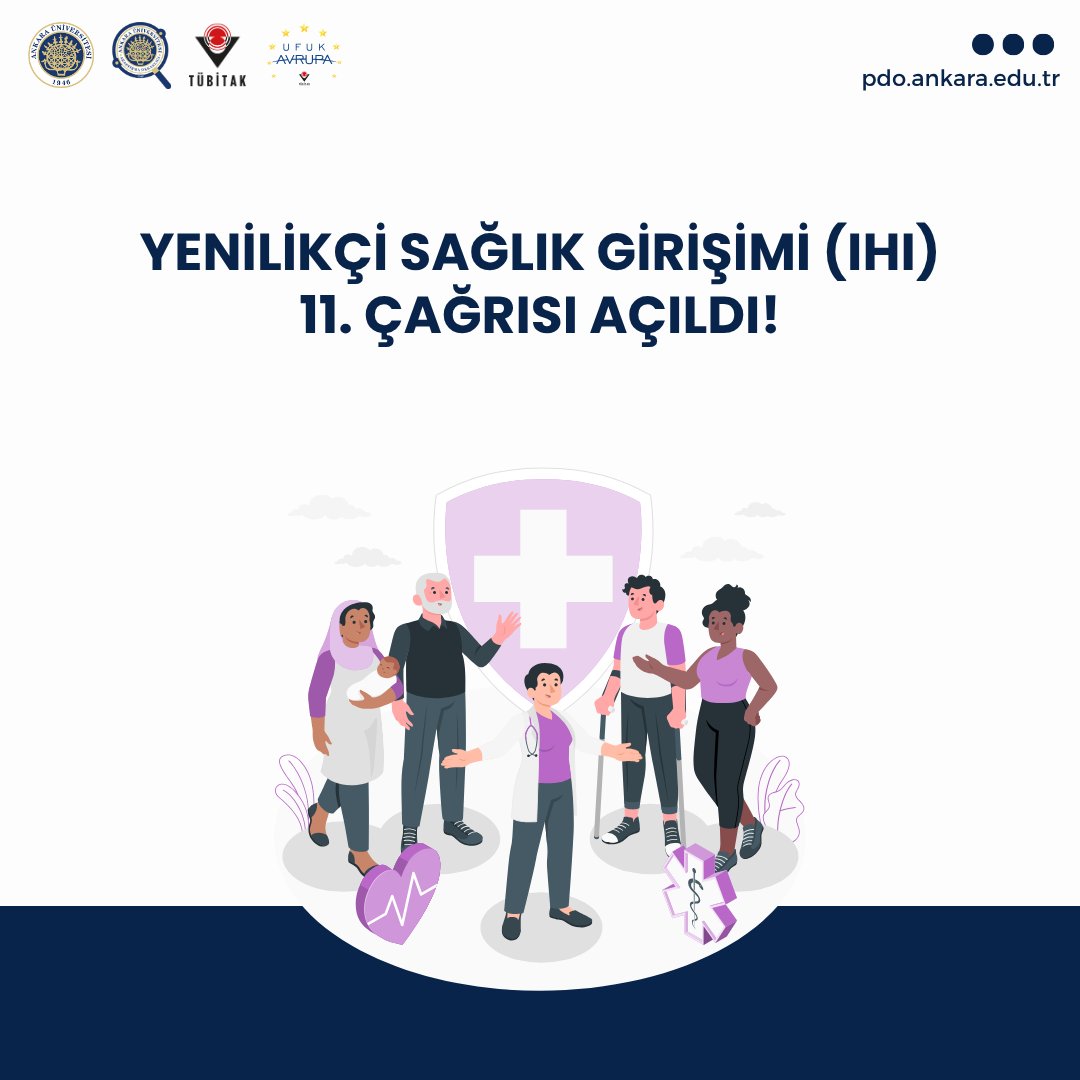 Yenilikçi Sağlık Girişimi (IHI)-Enfeksiyon hastalıkları, beyin fonksiyon bozuklukları, farmakovijilans, cerrahi ve diyabet konularında IHI 11 Çağrısı Başvuruya Açıldı!

Detaylı bilgi için profilde yer alan bağlantıyı ziyaret edebilirsiniz.