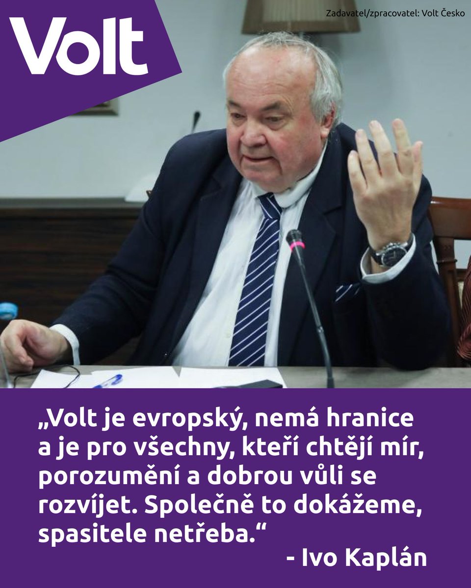 Velmi si vážíme podpory Ivo Kaplána, předního odborníka na evropské záležitosti a eurofederalisty. Ivo Kaplán působil v řadě funkcí ve státním i neziskovém sektoru. Mimo jiné stál při zrodu Unie evropských federalistů v ČR a Evropského Institutu Renaissance, který je