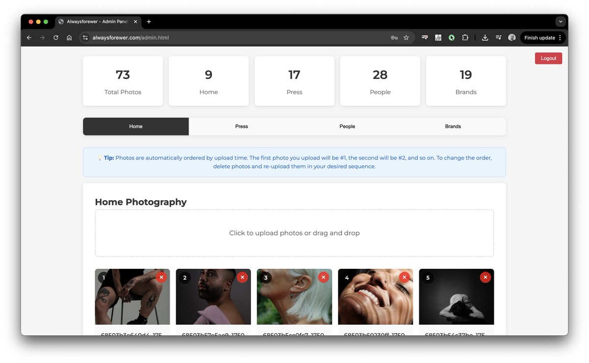 Profihouse's tweet photo. admin let's you upload the photos via drag&amp;drop, arrange them and delete. https://t.co/i7LYNVaj1M