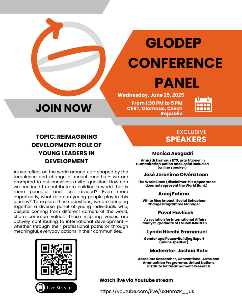EADI (@eadi) on Twitter photo Tomorrow!
🔎 Reimagining Development: The Role of Young Leaders in Development
💻 Join our member GLODEP by live-stream
🕒 13.30-17.00 CEST
youtube.com/live/6SNhmzP__… Tomorrow!
🔎 Reimagining Development: The Role of Young Leaders in Development
💻 Join our member GLODEP by live-stream
🕒 13.30-17.00 CEST
youtube.com/live/6SNhmzP__…