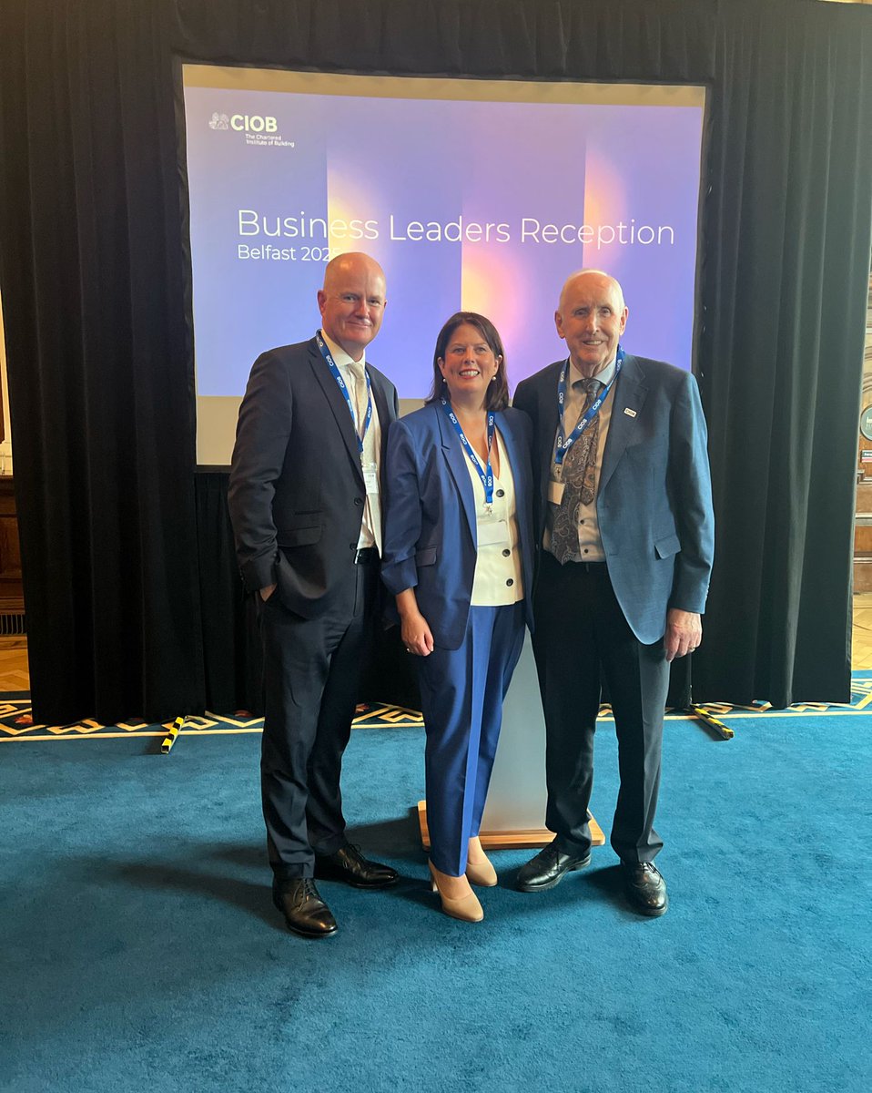 TrBrk's tweet image. Thanks to the @ciob for the invitation to the business leaders reception at city hall last night - it was good to make new connections, catch up with some old ones and support my friend and ex colleague Yvonne Conway as she takes up the reins as chair of the CIOB NI Hub