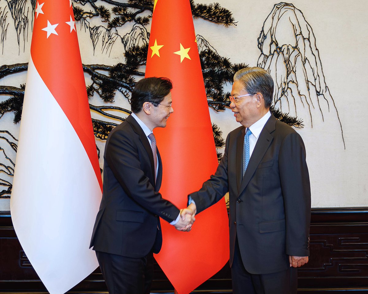 Met with Mr Zhao Leji, Chairman of the National People’s Congress—and an old friend of Singapore. We reaffirmed our shared commitment to deepen cooperation across a wide range of areas, from trade to governance.