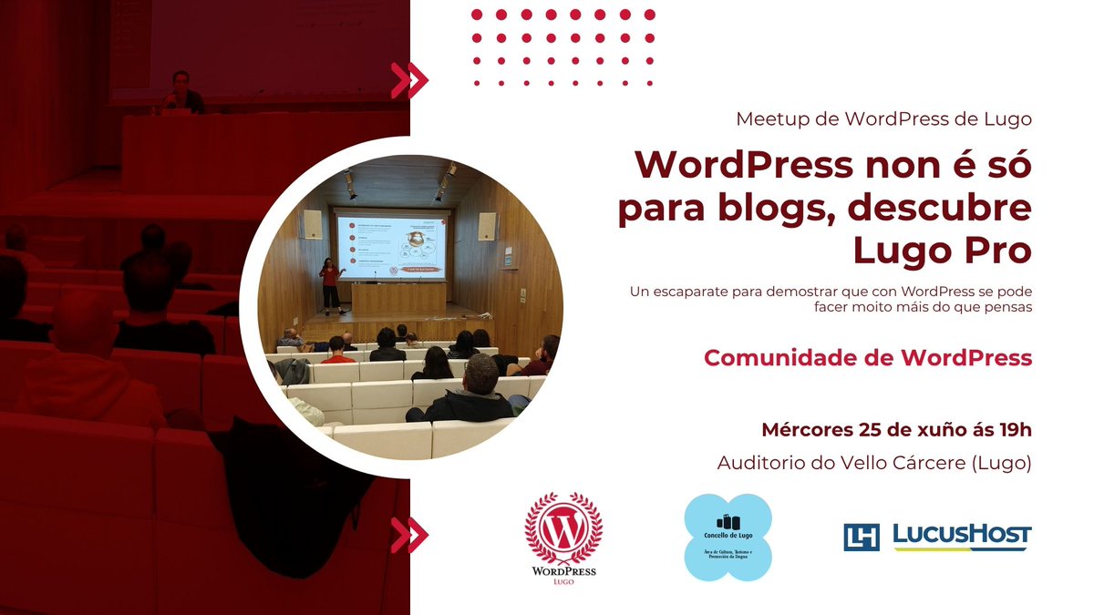 Lugo Conecta? Era broma! 

É LUGO PRO!

O que non é broma é que o mércores 25 pasamos lista 🧐
