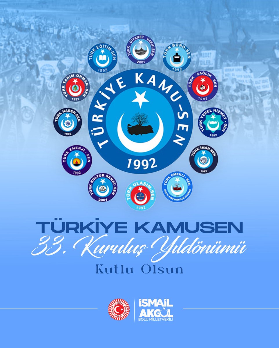 Milletimizin öz değerlerini, vatan ve bayrak sevdasını, kamu çalışanlarının onurunu savunarak 33 yıldır dimdik ayakta duran Türkiye Kamu-Sen’in kuruluş yıldönümünü kutluyoruz.

Kurulduğu günden bugüne "Önce ülkem" diyerek mücadele eden, memurun hakkını savunurken milletin