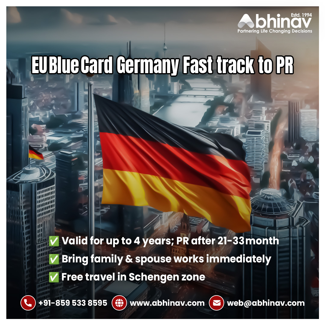 abhinavimmi's tweet image. 🇩🇪 Move to Germany with the EU Blue Card – your fast track to PR!
✔️ PR in 21–33 months
✔️ Bring your family and spouse can work!
✔️ Free Schengen travel
Start your Europe journey with Abhinav Immigration.
📞 +91-8595338595
🌐 abhinav.com
#GermanyPR #EUBlueCard