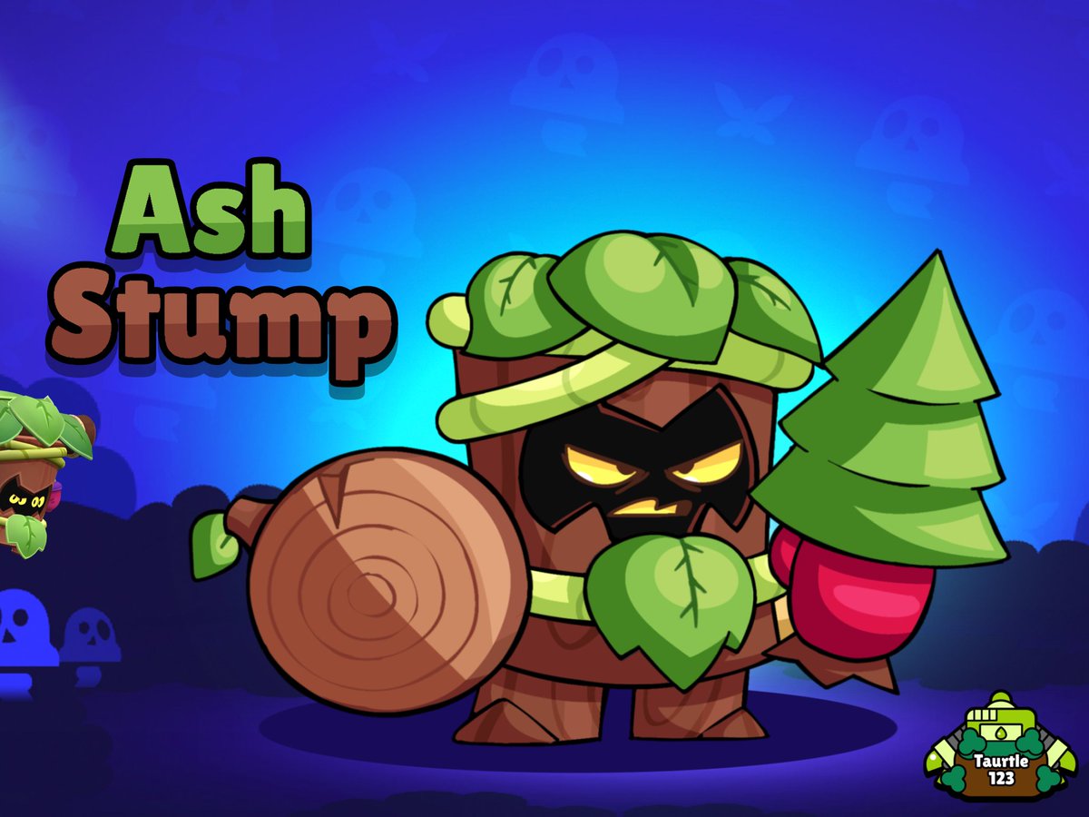 taurtle123's tweet image. Ash Stump (100% original skin idea)

#BrawlStars #BrawlStarsArt #BrawlStarsFanart