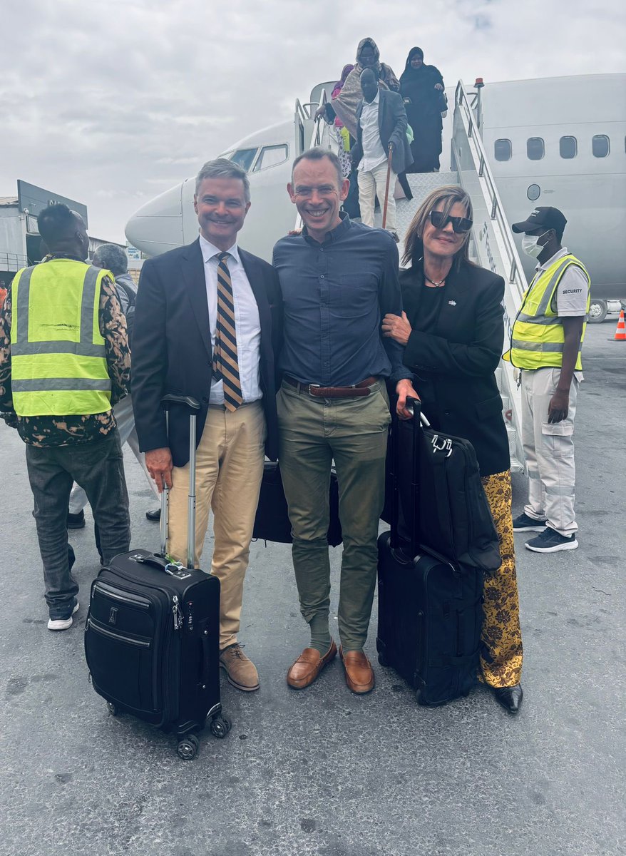 Today, a high-level @EU_EEAS delegation led by Jonas Jonsson, Head of Division for the Horn &amp; East Africa, and Gil Rostain, Head of Strategic Planning in Crisis Management, arrived in #Mogadishu for key talks on political progress, security, and EU support to #Somalia.