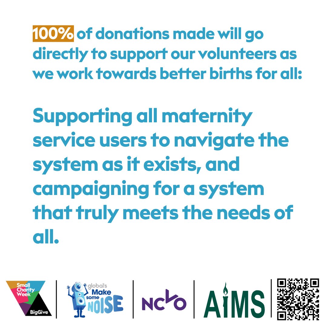 All this week from 23rd-30th June any donation to AIMS will be doubled if you donate via the Big Give platform. For every £10 donated, we will receive £20.
Donate this week and double the impact.
donate.biggive.org/campaign/a05WS… 
SmallCharityWeek #BigGive