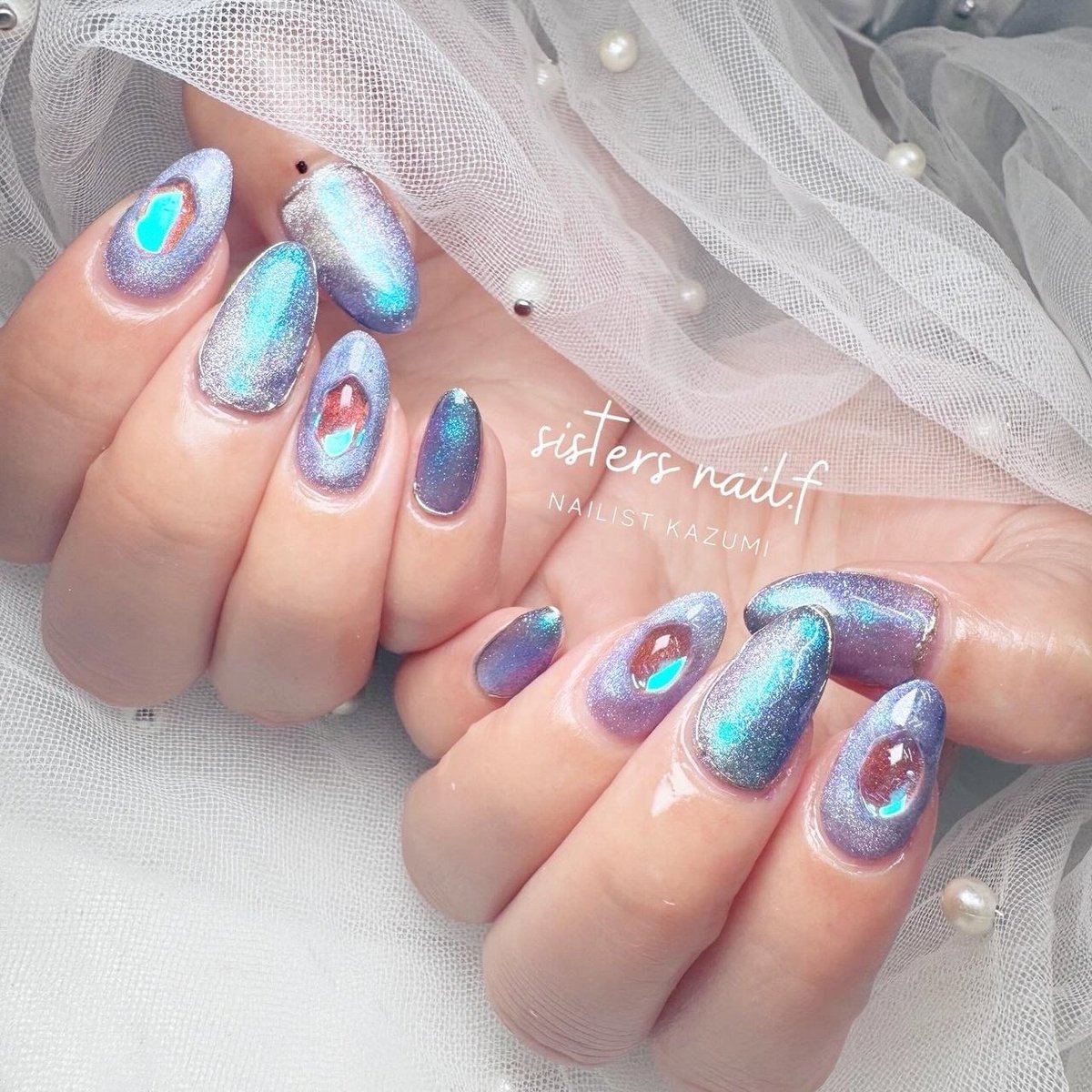 nailbookjp's tweet photo. #ジークアクス　概念ネイル① https://t.co/N42bYXCYM9