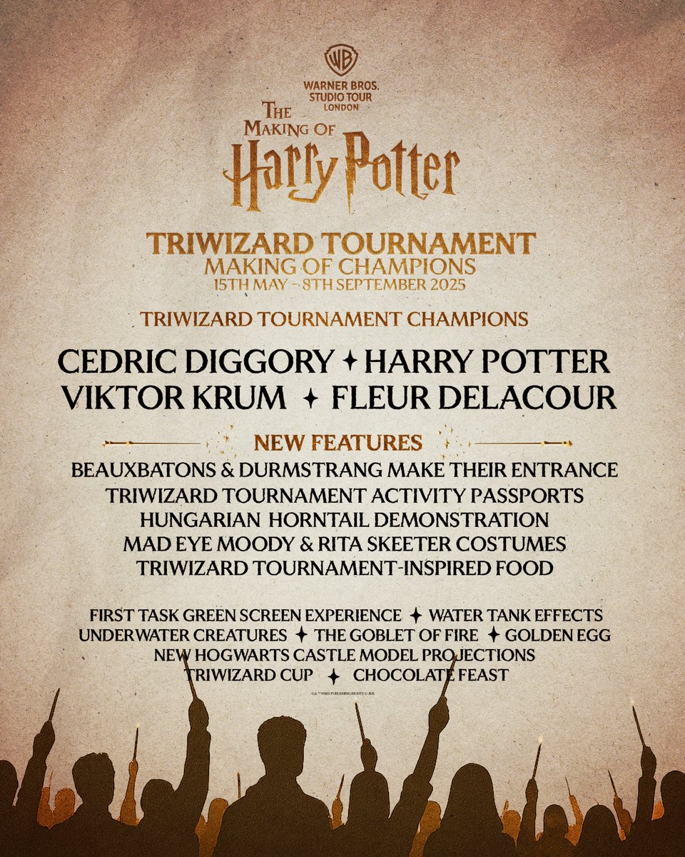 Your champions have entered the chat! ✨ 

Who are you most excited to see at our Triwizard Tournament feature? 👀 

#WBTourLondon  #TriwizardTournament