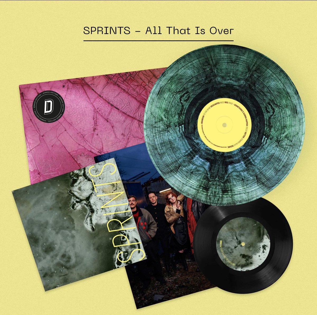 DINKED EDITION //
355

SPRINTS /
ALL THAT IS OVER 

26.9.25

Marbled curaçao &amp; black 
Bonus 7 “ Feast La Frette Version ) &amp; Tricke Down
Unique A4 art print 
Numbered 
Ltd 1000 dinked  exclusive 

Vinilo.co.uk