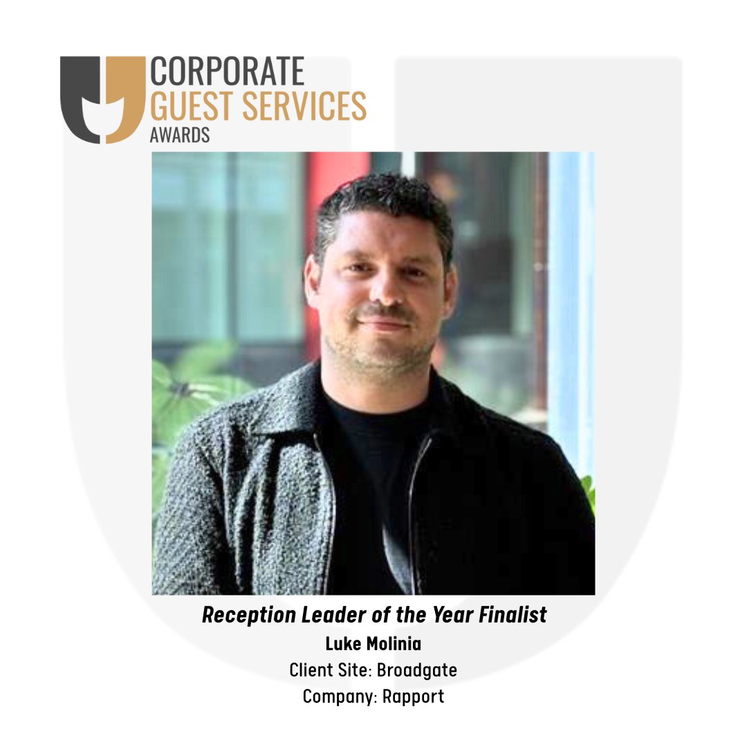 Corporate Guest Services Awards (@cgsawards) on Twitter photo ✨ Celebrating Excellence
We’re proud to introduce Luke Molinia, one of our finalists in this year’s Corporate Guest Services Awards, Reception Leader of the Year.
This week, we’re showcasing every finalist, so follow along and join us in congratulating Luke!
#CGSAwards ✨ Celebrating Excellence
We’re proud to introduce Luke Molinia, one of our finalists in this year’s Corporate Guest Services Awards, Reception Leader of the Year.
This week, we’re showcasing every finalist, so follow along and join us in congratulating Luke!
#CGSAwards
