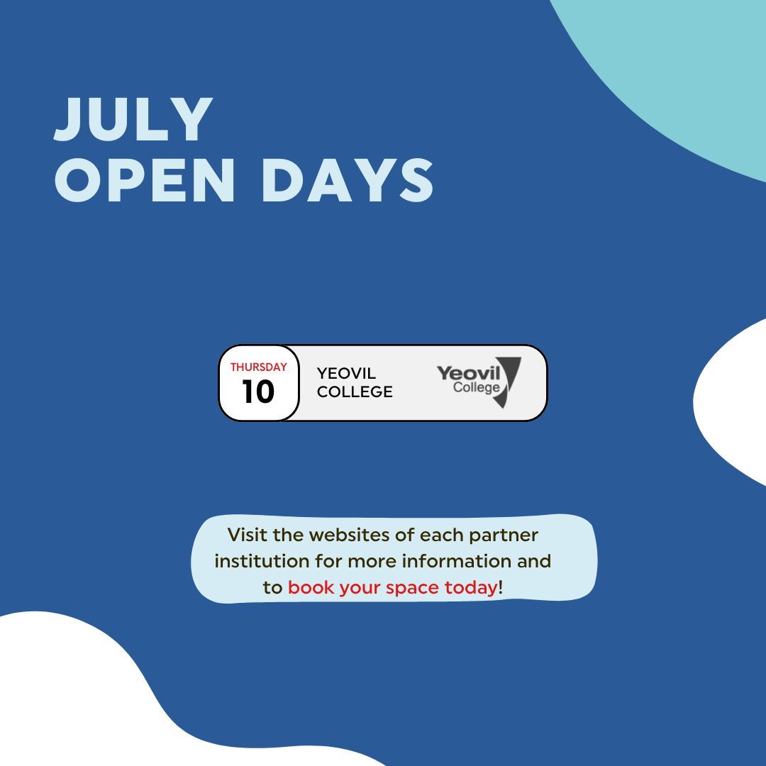 Looking at higher education? Check out all the upcoming open and taster events at our partner institutions! Visit the websites of each partner for more information and to sign up!
#opendays #university #college #highereducation