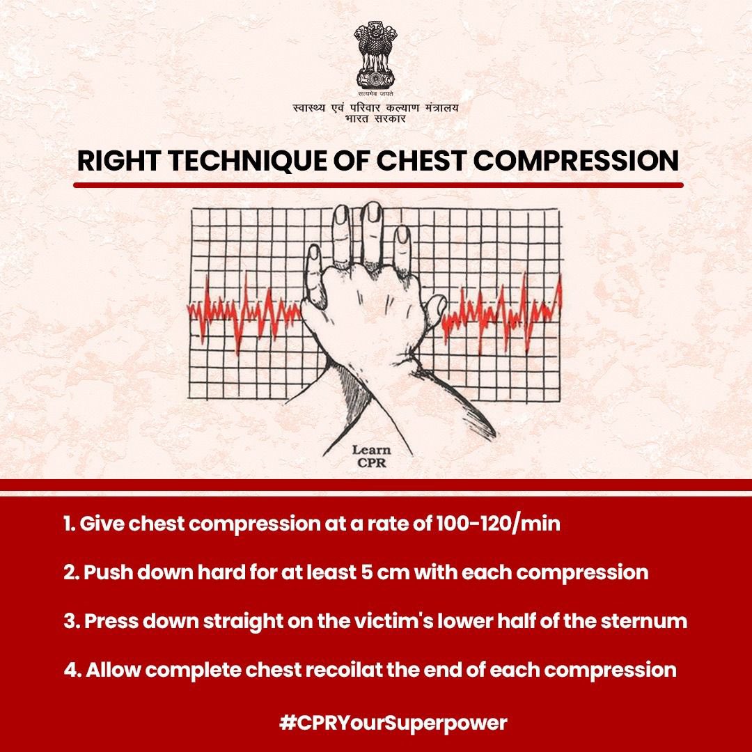 Unlock the power to save lives by mastering right chest compression techniques.

youtu.be/NLAX9FfvIKQ?fe…

#CPRyourSuperpower
#ChalYaarSeekheinCPR