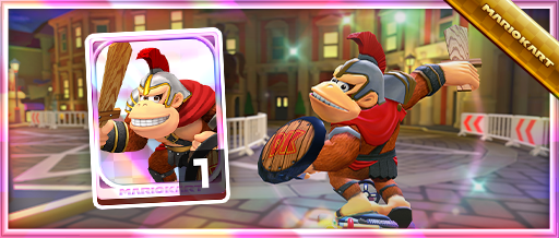 mariokarttourEN's tweet image. The Spotlight Shop for the first half of the tour includes Donkey Kong (Gladiator), the Chain Chomp Chariot kart, and the Rainbow Flappy Wings glider! #MarioKartTour