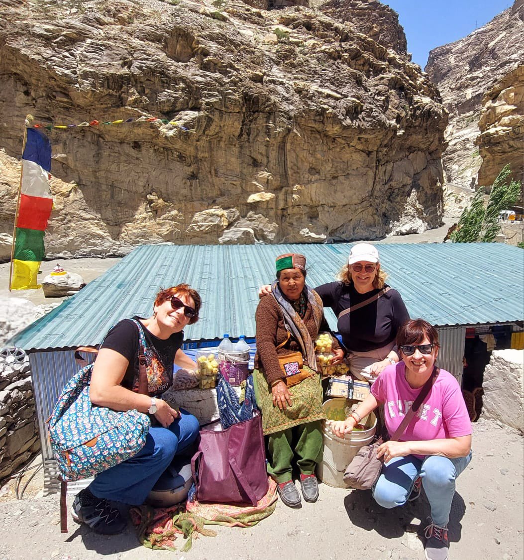 3 Delhi~based women diplomats, 3 Heads of Mission, on a rough road trip in #Kinnaur &amp; #Spiti 🇮🇳, we are so much enjoying meeting local women &amp; sharing w/them our women’s stories! Happy #WomenInDiplomacy Day to all women! <a href="/LTEmbassyDelhi/">Lithuania in India</a> <a href="/UNFPAIndia/">UNFPA India</a> <a href="/DiagneAndrea/">Andrea M. Wojnar</a>  <a href="/CZinNewDelhi/">Czech Embassy India</a>