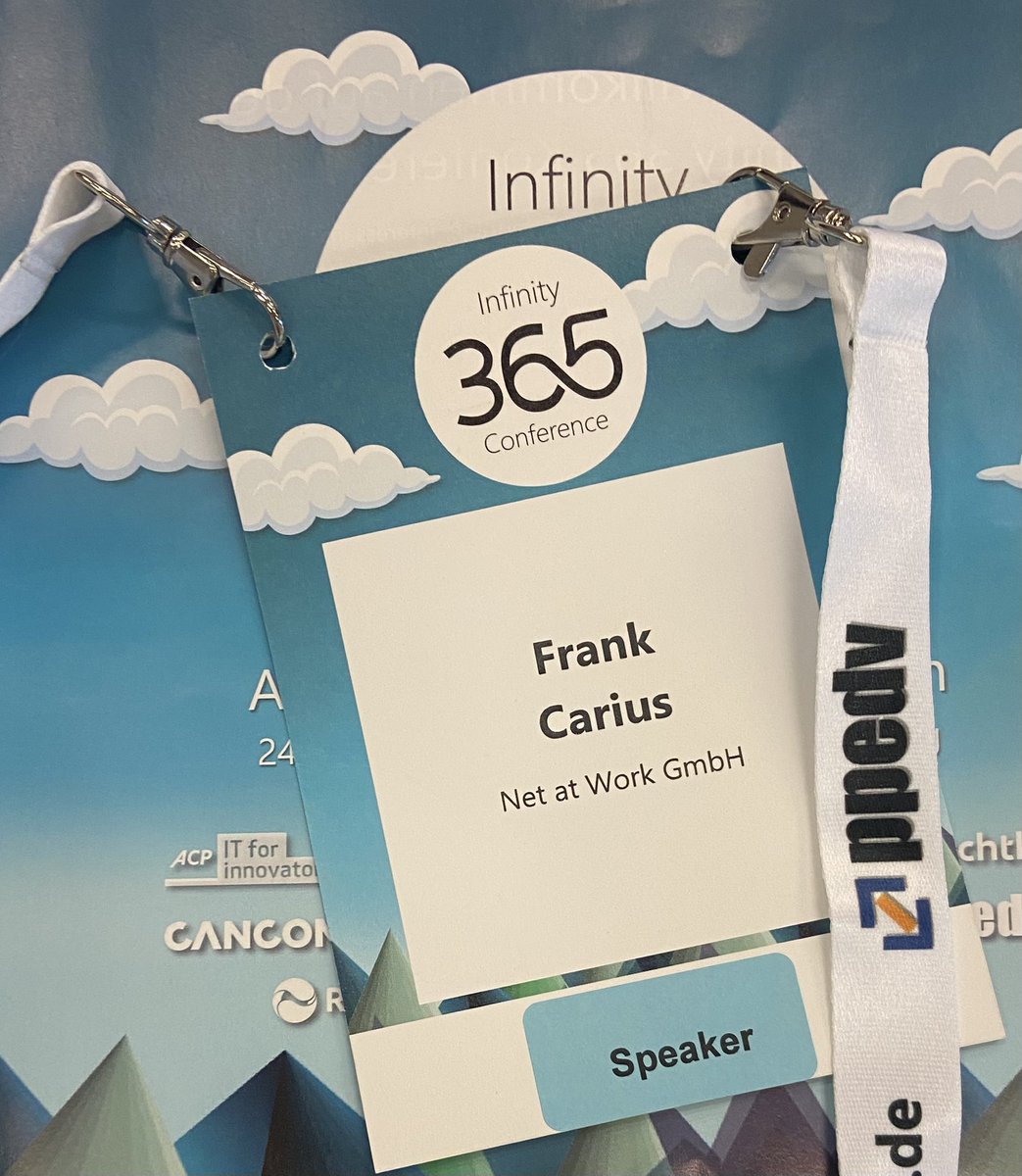 MSXFAQ (Frank Carius) (@msxfaq) on Twitter photo Tag 1 in Salzburg auf der #infinity365 der <a href="/ppedvEvents/">ppedvEvents</a> Mit einem Vortrag über Exchange - was sich gerade so alles tut
Morgen dann Microsoft 365 Netzwerkverbindungen für Admins Tag 1 in Salzburg auf der #infinity365 der <a href="/ppedvEvents/">ppedvEvents</a> Mit einem Vortrag über Exchange - was sich gerade so alles tut
Morgen dann Microsoft 365 Netzwerkverbindungen für Admins