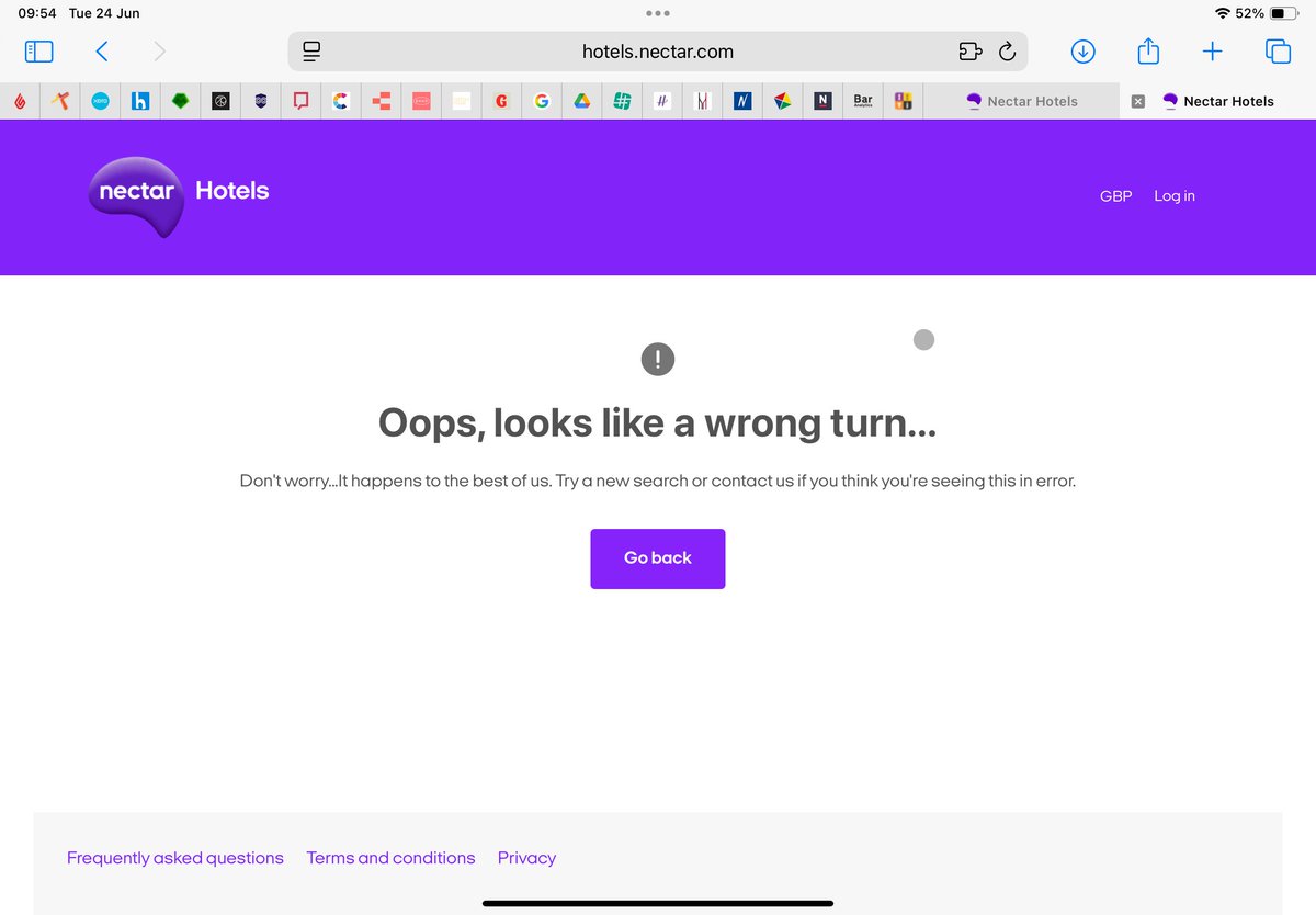 ben_prtr's tweet photo. @nectar Hello guys, I keep Getting this error coming up trying to login into the Nectar Hotels website can you help https://t.co/o8BL7x4XXY