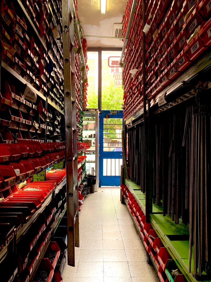 Surrounded by springs, this small store in Madrid has been selling them since 1894.

Grabbing some samples for a customer project.