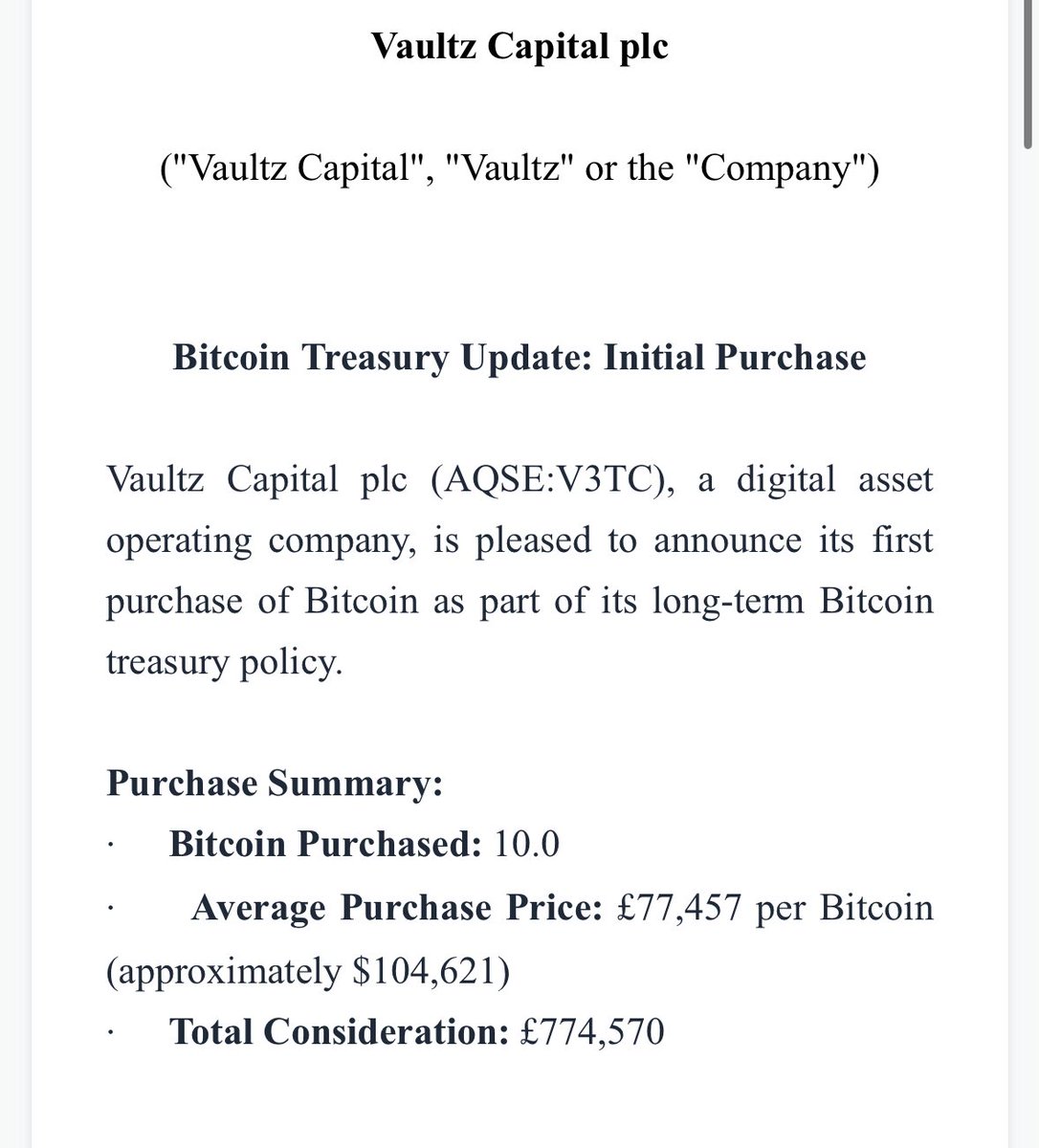 First Bitcoin Purchase for #V3TC #HEV #SWC #COIN #BTC #Bitcoin  https://t.co/w4urnqYdxY