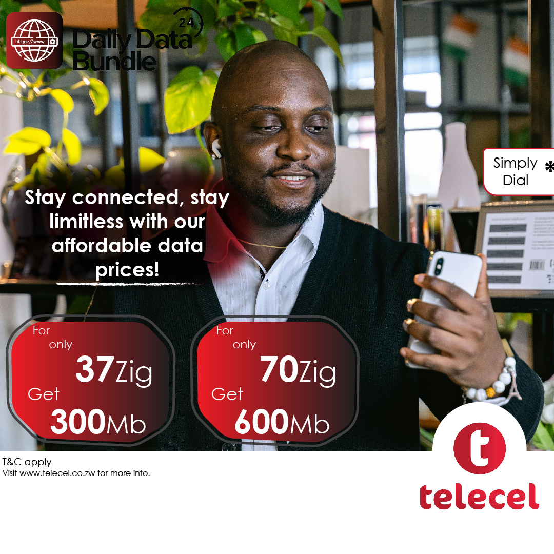 Telecel_Zim's tweet photo. With Telecel's Daily Data bundles, you will never miss out on the daily trends. Simply dial *470# to purchase yours today and stay updated. Ts &amp; Cs apply.
#DailyDataBundle
#TellSomeOne https://t.co/NvOkqZr0jH